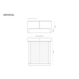 Arendal Bett mit Doppelkopfteil und Stauraum aus Samt in Rosa (Bluvel 52), 200x200 cm von Cosmopolitan Design – Bild 3