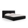 Arendal Bett mit Doppelkopfteil und Stauraum aus Samt in Schwarz (Bluvel 19), 160x200 cm von Cosmopolitan Design – Bild 1