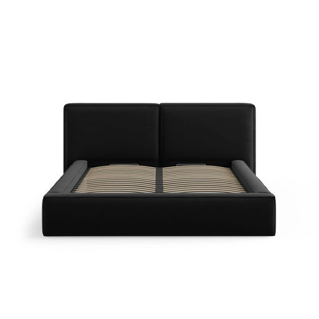Arendal Bett mit Doppelkopfteil und Stauraum aus Samt in Schwarz (Bluvel 19), 160x200 cm von Cosmopolitan Design – Bild 5