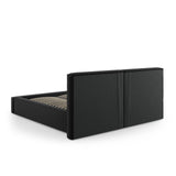 Arendal Bett mit Doppelkopfteil und Stauraum aus Samt in Schwarz (Bluvel 19), 160x200 cm von Cosmopolitan Design – Bild 7