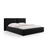 Arendal Bett mit Doppelkopfteil und Stauraum aus Samt in Schwarz (Bluvel 19), 180x200 cm von Cosmopolitan Design – Bild 1