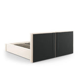 Arendal Bett mit Doppelkopfteil und Stauraum aus Samt oder Strukturstoff, 140x200 cm von Cosmopolitan Design – Bild 7