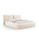 Arendal Bett mit Doppelkopfteil und Stauraum aus Samt oder Strukturstoff, 200x200 cm von Cosmopolitan Design – Bild 1