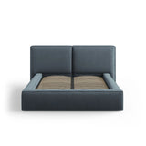 Arendal Bett mit Doppelkopfteil und Stauraum aus Strukturierter Stoff in Blau (Megan 361), 140x200 cm von Cosmopolitan Design – Bild 3