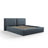 Arendal Bett mit Doppelkopfteil und Stauraum aus Strukturierter Stoff in Blau (Megan 361), 160x200 cm von Cosmopolitan Design – Bild 1