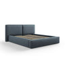 Arendal Bett mit Doppelkopfteil und Stauraum aus Strukturierter Stoff in Blau (Megan 361), 160x200 cm von Cosmopolitan Design – Bild 1