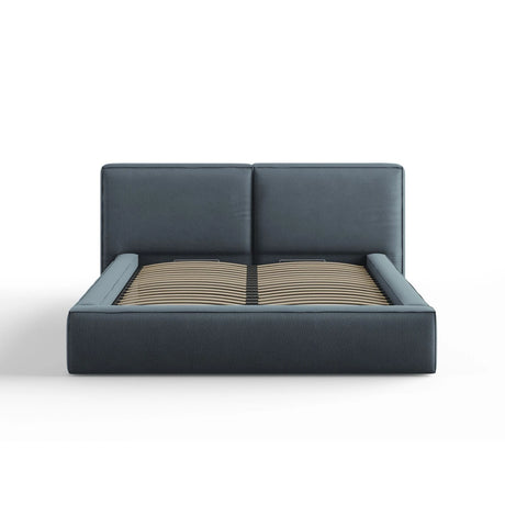 Arendal Bett mit Doppelkopfteil und Stauraum aus Strukturierter Stoff in Blau (Megan 361), 160x200 cm von Cosmopolitan Design – Bild 3