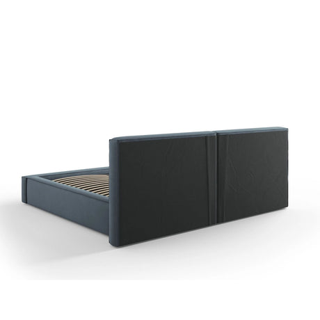 Arendal Bett mit Doppelkopfteil und Stauraum aus Strukturierter Stoff in Blau (Megan 361), 200x200 cm von Cosmopolitan Design – Bild 5