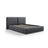 Arendal Bett mit Doppelkopfteil und Stauraum aus Strukturierter Stoff in Dunkelgrau (Megan 367), 140x200 cm von Cosmopolitan Design – Bild 1