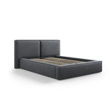 Arendal Bett mit Doppelkopfteil und Stauraum aus Strukturierter Stoff in Dunkelgrau (Megan 367), 140x200 cm von Cosmopolitan Design – Bild 1
