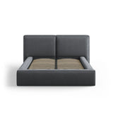 Arendal Bett mit Doppelkopfteil und Stauraum aus Strukturierter Stoff in Dunkelgrau (Megan 367), 140x200 cm von Cosmopolitan Design – Bild 3