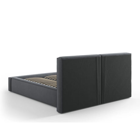 Arendal Bett mit Doppelkopfteil und Stauraum aus Strukturierter Stoff in Dunkelgrau (Megan 367), 140x200 cm von Cosmopolitan Design – Bild 5