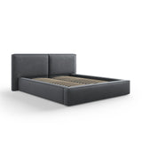 Arendal Bett mit Doppelkopfteil und Stauraum aus Strukturierter Stoff in Dunkelgrau (Megan 367), 160x200 cm von Cosmopolitan Design – Bild 1