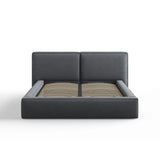 Arendal Bett mit Doppelkopfteil und Stauraum aus Strukturierter Stoff in Dunkelgrau (Megan 367), 160x200 cm von Cosmopolitan Design – Bild 3