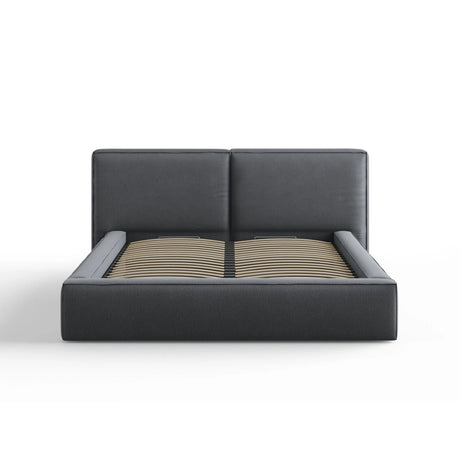Arendal Bett mit Doppelkopfteil und Stauraum aus Strukturierter Stoff in Dunkelgrau (Megan 367), 160x200 cm von Cosmopolitan Design – Bild 3