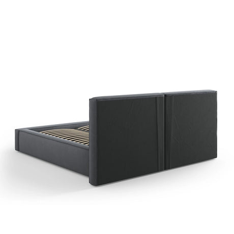 Arendal Bett mit Doppelkopfteil und Stauraum aus Strukturierter Stoff in Dunkelgrau (Megan 367), 160x200 cm von Cosmopolitan Design – Bild 5