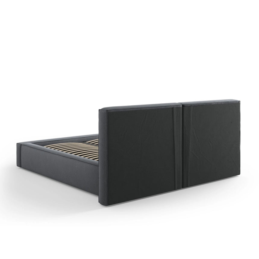 Arendal Bett mit Doppelkopfteil und Stauraum aus Strukturierter Stoff in Dunkelgrau (Megan 367), 160x200 cm von Cosmopolitan Design – Bild 5