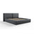 Arendal Bett mit Doppelkopfteil und Stauraum aus Strukturierter Stoff in Dunkelgrau (Megan 367), 180x200 cm von Cosmopolitan Design – Bild 1