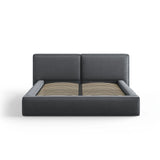 Arendal Bett mit Doppelkopfteil und Stauraum aus Strukturierter Stoff in Dunkelgrau (Megan 367), 180x200 cm von Cosmopolitan Design – Bild 3