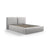 Arendal Bett mit Doppelkopfteil und Stauraum aus Strukturierter Stoff in Hellgrau (Megan 363), 140x200 cm von Cosmopolitan Design – Bild 1