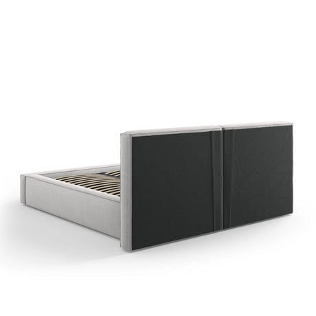 Arendal Bett mit Doppelkopfteil und Stauraum aus Strukturierter Stoff in Hellgrau (Megan 363), 160x200 cm von Cosmopolitan Design – Bild 5