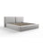 Arendal Bett mit Doppelkopfteil und Stauraum aus Strukturierter Stoff in Hellgrau (Megan 363), 180x200 cm von Cosmopolitan Design – Bild 1