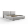Arendal Bett mit Doppelkopfteil und Stauraum aus Strukturierter Stoff in Hellgrau (Megan 363), 180x200 cm von Cosmopolitan Design – Bild 1