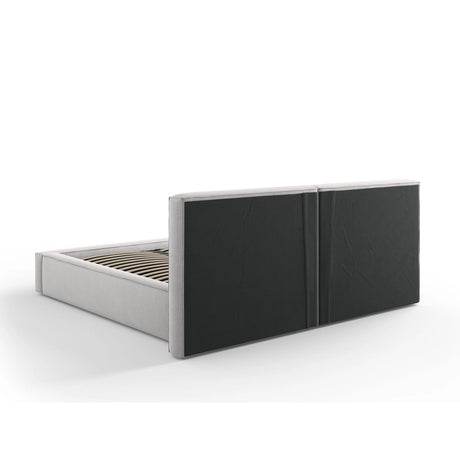 Arendal Bett mit Doppelkopfteil und Stauraum aus Strukturierter Stoff in Hellgrau (Megan 363), 180x200 cm von Cosmopolitan Design – Bild 5