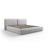 Arendal Bett mit Doppelkopfteil und Stauraum aus Strukturierter Stoff in Hellgrau (Megan 363), 200x200 cm von Cosmopolitan Design – Bild 1