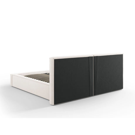 Arendal Bett mit Doppelkopfteil und Stauraum aus Strukturierter Stoff in Leichtes Beige (Megan 351), 180x200 cm von Cosmopolitan Design – Bild 5
