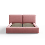 Arendal Bett mit Doppelkopfteil und Stauraum aus Strukturierter Stoff in Rosa (Megan 355), 160x200 cm von Cosmopolitan Design – Bild 3