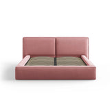 Arendal Bett mit Doppelkopfteil und Stauraum aus Strukturierter Stoff in Rosa (Megan 355), 180x200 cm von Cosmopolitan Design – Bild 3