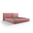 Arendal Bett mit Doppelkopfteil und Stauraum aus Strukturierter Stoff in Rosa (Megan 355), 200x200 cm von Cosmopolitan Design – Bild 1