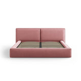 Arendal Bett mit Doppelkopfteil und Stauraum aus Strukturierter Stoff in Rosa (Megan 355), 200x200 cm von Cosmopolitan Design – Bild 3
