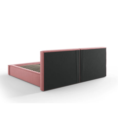 Arendal Bett mit Doppelkopfteil und Stauraum aus Strukturierter Stoff in Rosa (Megan 355), 200x200 cm von Cosmopolitan Design – Bild 5