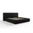 Arendal Bett mit Doppelkopfteil und Stauraum aus Strukturierter Stoff in Schwarz (Megan 368), 180x200 cm von Cosmopolitan Design – Bild 1