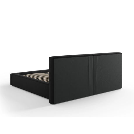 Arendal Bett mit Doppelkopfteil und Stauraum aus Strukturierter Stoff in Schwarz (Megan 368), 180x200 cm von Cosmopolitan Design – Bild 5