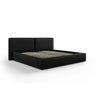Arendal Bett mit Doppelkopfteil und Stauraum aus Strukturierter Stoff in Schwarz (Megan 368), 200x200 cm von Cosmopolitan Design – Bild 1