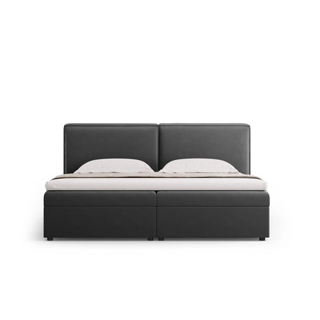 Arendal Boxspringbett mit Kopfteil und Stauraum aus Samt in Grau (Bluvel 14), 160x200 cm von Cosmopolitan Design – Bild 3