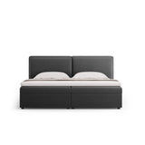 Arendal Boxspringbett mit Kopfteil und Stauraum aus Samt in Grau (Bluvel 14), 180x200 cm von Cosmopolitan Design – Bild 3