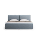 Arendal Boxspringbett mit Kopfteil und Stauraum aus Samt in Hellblau (Bluvel 06), 160x200 cm von Cosmopolitan Design – Bild 3