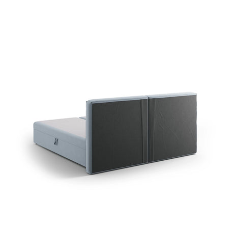 Arendal Boxspringbett mit Kopfteil und Stauraum aus Samt in Hellblau (Bluvel 06), 160x200 cm von Cosmopolitan Design – Bild 7