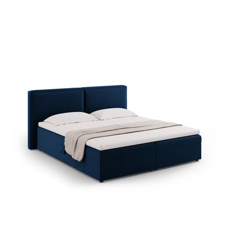 Arendal Boxspringbett mit Kopfteil und Stauraum aus Samt in Königsblau (Bluvel 86), 160x200 cm von Cosmopolitan Design – Bild 1