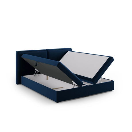 Arendal Boxspringbett mit Kopfteil und Stauraum aus Samt in Königsblau (Bluvel 86), 160x200 cm von Cosmopolitan Design – Bild 5
