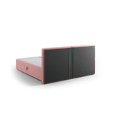 Arendal Boxspringbett mit Kopfteil und Stauraum aus Samt in Rosa (Bluvel 52), 140x200 cm von Cosmopolitan Design – Bild 7