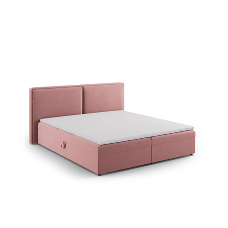 Arendal Boxspringbett mit Kopfteil und Stauraum aus Samt in Rosa (Bluvel 52), 160x200 cm von Cosmopolitan Design – Bild 6