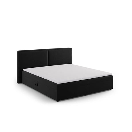 Arendal Boxspringbett mit Kopfteil und Stauraum aus Samt in Schwarz (Bluvel 19), 160x200 cm von Cosmopolitan Design – Bild 6