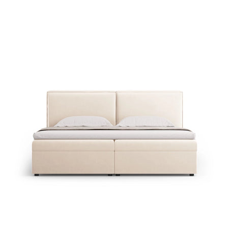Arendal Boxspringbett mit Kopfteil und Stauraum aus Samt oder Strukturstoff, 160x200 cm von Cosmopolitan Design – Bild 3