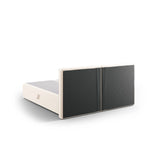 Arendal Boxspringbett mit Kopfteil und Stauraum aus Samt oder Strukturstoff, 160x200 cm von Cosmopolitan Design – Bild 7