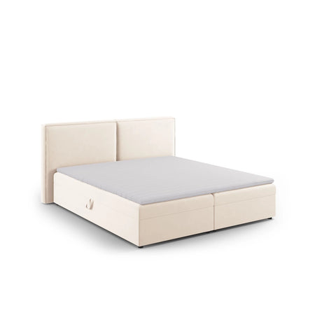 Arendal Boxspringbett mit Kopfteil und Stauraum aus Samt oder Strukturstoff, 180x200 cm von Cosmopolitan Design – Bild 6